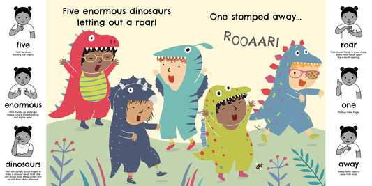 Sign and Rhyme: Five Enormous Dinosaurs (ASL)