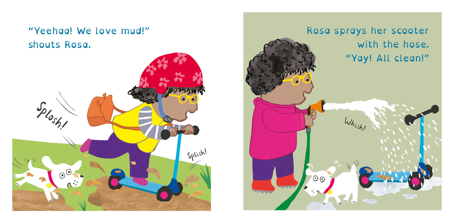 Rosa Rides her Scooter (8x8 Edition)
