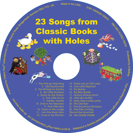 23 Songs from Classic Books with Holes