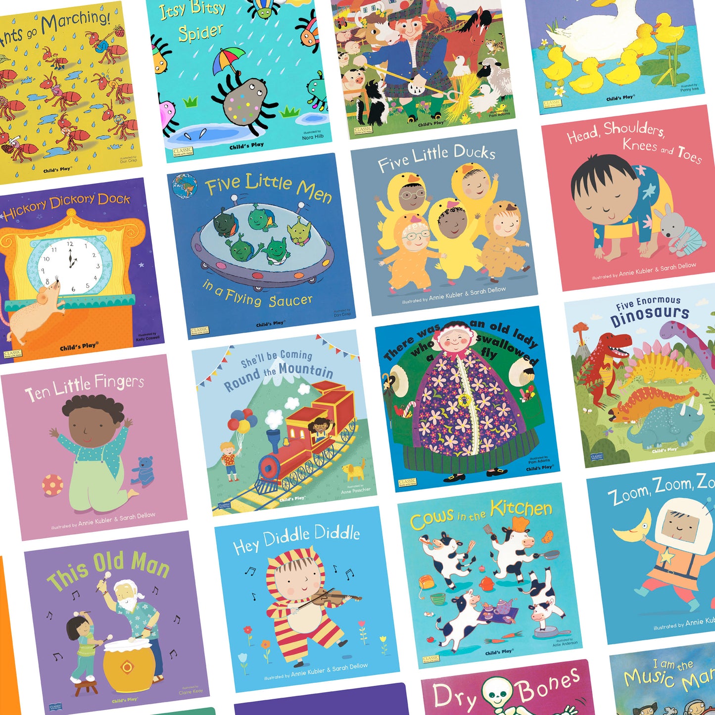 Classic Songs and Rhymes Board Book Set of 34