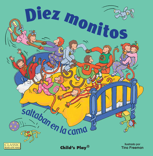 Diez Monitos Saltaban en la cama (Board Book Edition)